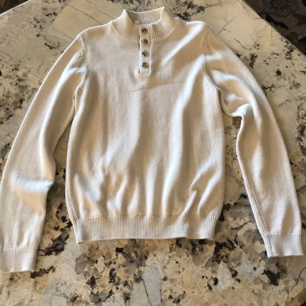 Class/Club 4-button sweater Wheat/off white